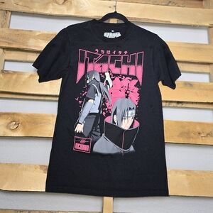 Kids Black Naruto Itachi Graphic T-Shirt Size:M